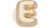Jibbitz Gold Bubble Letter E In Brown