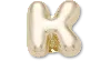 Jibbitz Gold Bubble Letter K In Gold