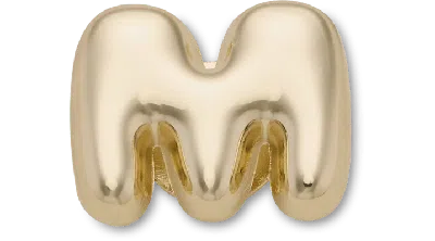 Jibbitz Gold Bubble Letter M