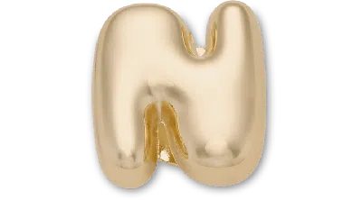 Jibbitz Gold Bubble Letter N