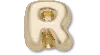 Jibbitz Gold Bubble Letter R In Gold