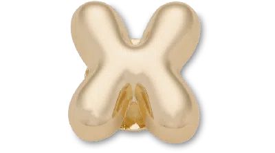 Jibbitz Gold Bubble Letter X