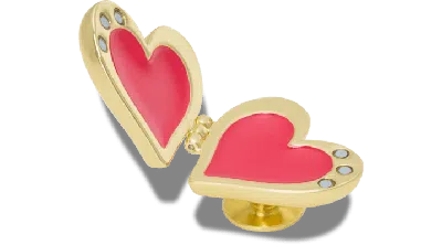 Jibbitz Gold Bubble Locket Heart