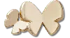 Jibbitz Gold Butterfly Duo