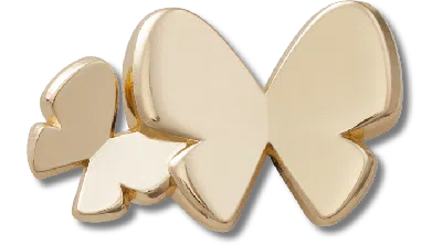 Jibbitz Gold Butterfly Duo In Multi