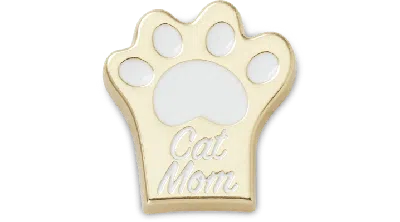 Jibbitz Gold Cat Mom Paw