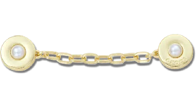 Jibbitz Gold Chain With Pearl Rivets