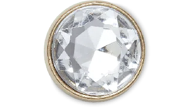 Jibbitz Gold Clear Gem