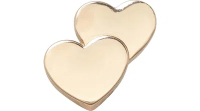 Jibbitz Gold Double Heart In White