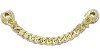 Jibbitz Gold Flat Curb Chain In Gold