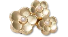 Jibbitz Gold Floral Cluster
