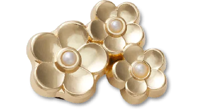 Jibbitz Gold Floral Cluster