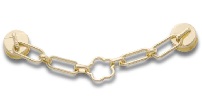 Jibbitz Gold Flower Chain In White