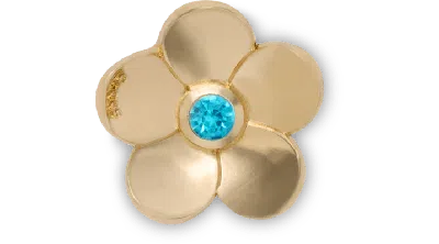 Jibbitz Gold Flower Emblem