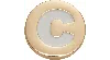 Jibbitz Gold Letter C