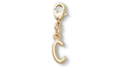 Jibbitz Gold Letter C Charm