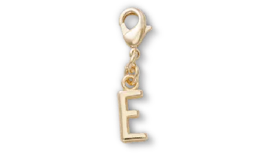 Jibbitz Gold Letter E Charm