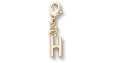 Jibbitz Gold Letter H Charm