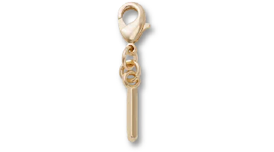 Jibbitz Gold Letter I Charm