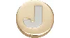 Jibbitz Gold Letter J