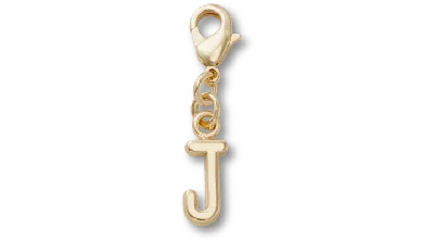 Jibbitz Gold Letter J Charm