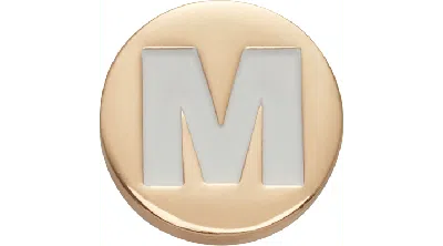 Jibbitz Gold Letter M
