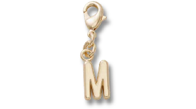 Jibbitz Gold Letter M Charm