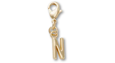 Jibbitz Gold Letter N Charm