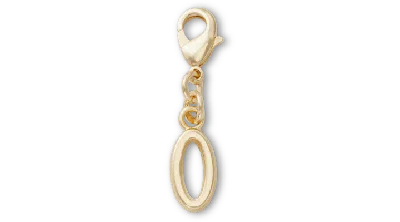 Jibbitz Gold Letter O Charm
