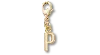 Jibbitz Gold Letter P Charm