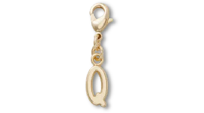 Jibbitz Gold Letter Q Charm