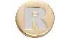 Jibbitz Gold Letter R