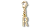 Jibbitz Gold Letter R Charm