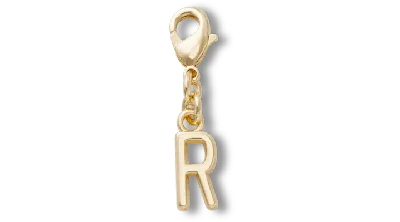 Jibbitz Gold Letter R Charm