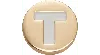 Jibbitz Gold Letter T