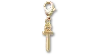 Jibbitz Gold Letter T Charm