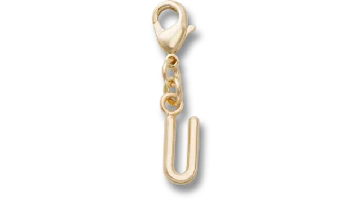 Jibbitz Gold Letter U Charm