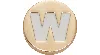 Jibbitz Gold Letter W