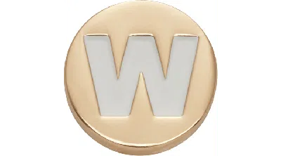 Jibbitz Gold Letter W