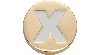 Jibbitz Gold Letter X