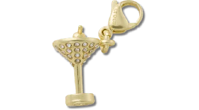 Jibbitz Gold Martini Charm