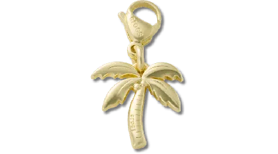 Jibbitz Gold Palm Tree Charm In Red