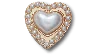 Jibbitz Gold Pearl Heart