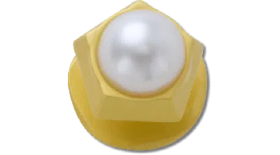 Jibbitz Gold Pentagon Pearl