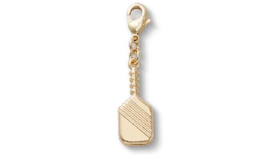 Jibbitz Gold Pickle Ball Paddle Charm
