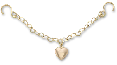 Jibbitz Gold Rivet Chain With Heart