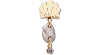 Jibbitz Gold Seashell Dangle