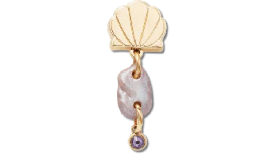 Jibbitz Gold Seashell Dangle