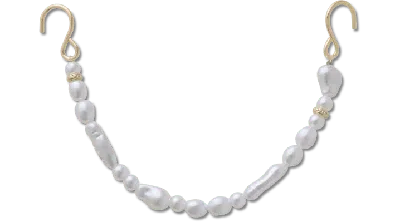 Jibbitz Gold Smt Pearl Rivet Chain In White