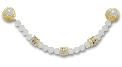 Jibbitz Gold Transparent Bead Chain In White